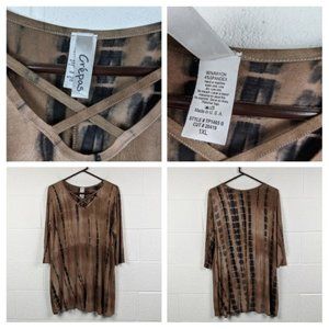 Brown Tie Dye Shirt For JaqsJunq